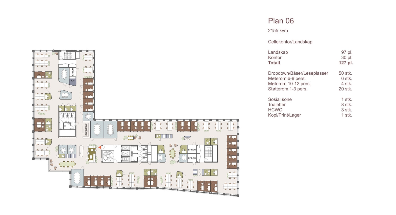 Plan 6 - 2 155 kvm Galleribilde