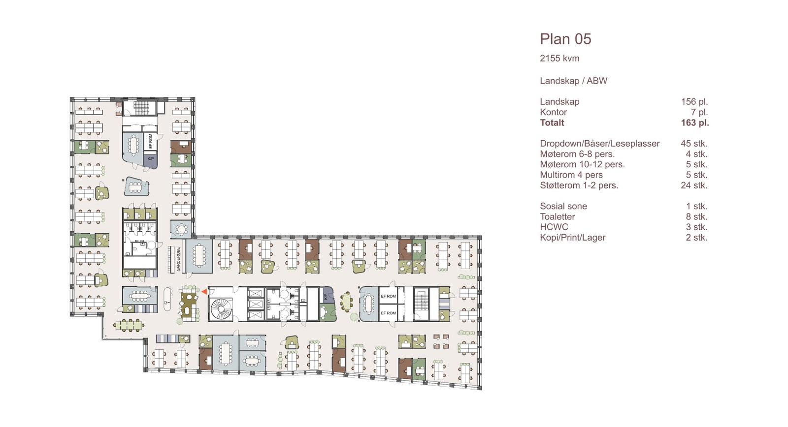 Plan 5 - 2 155 kvm - En bruker Galleribilde