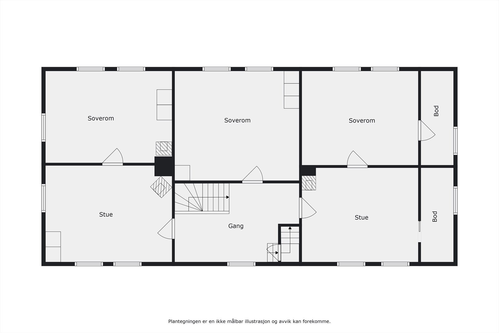 Plantegning, våningshuset i 2. etg. Galleribilde