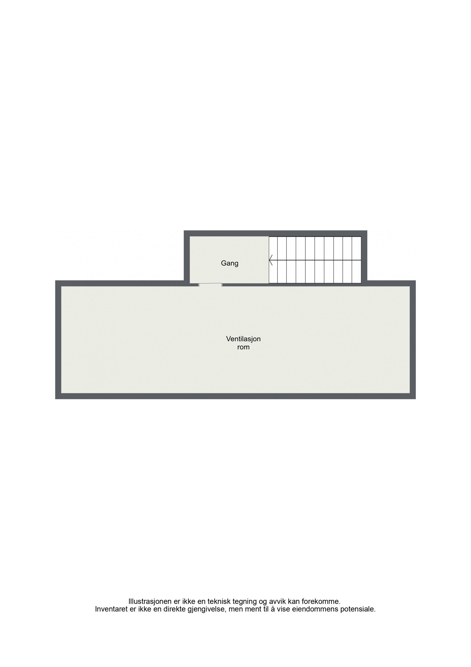 Plantegning loft. Galleribilde