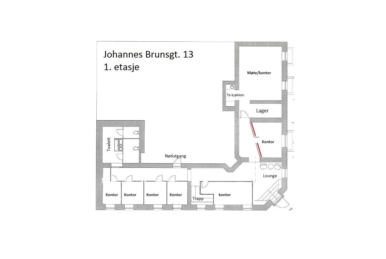 Planskisse 1 u etg. Galleribilde