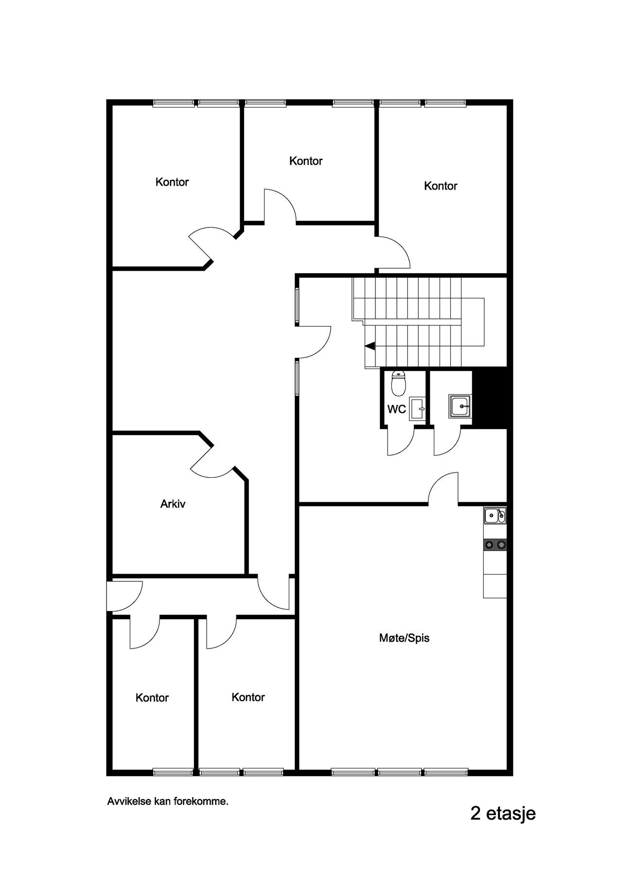Plantegning andre etasje Galleribilde