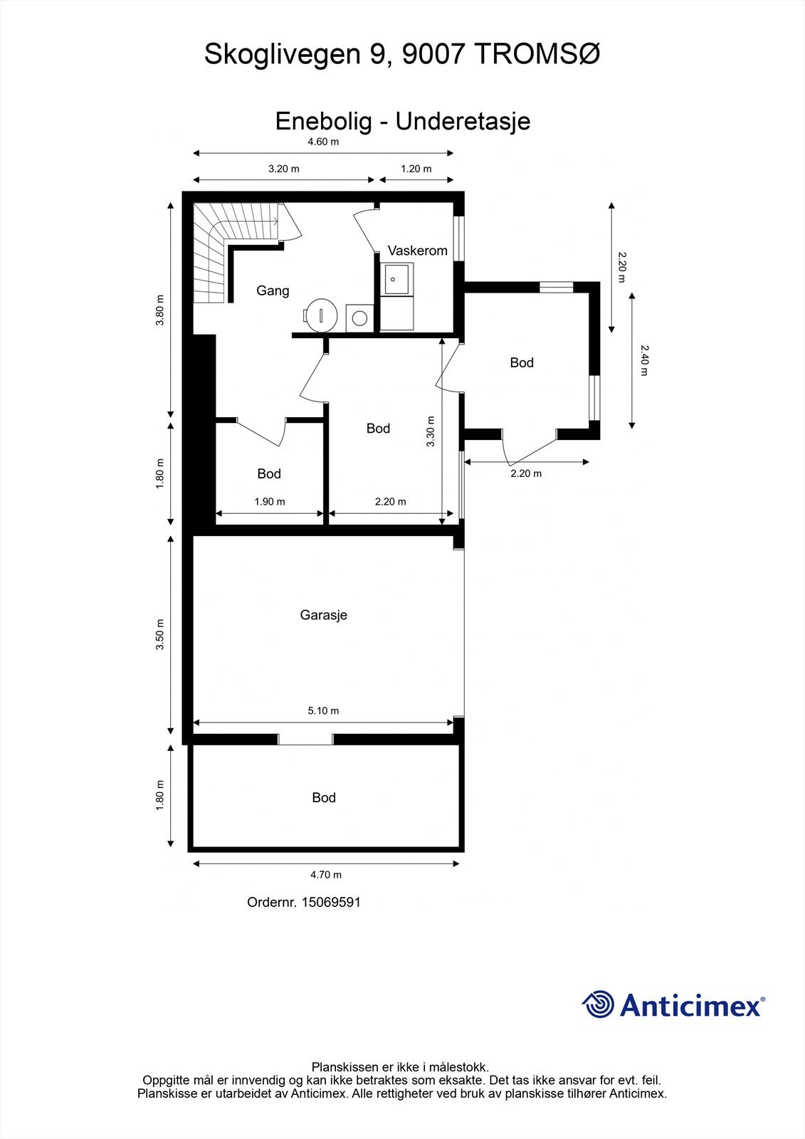 Planillustrasjon u. etasje. Galleribilde