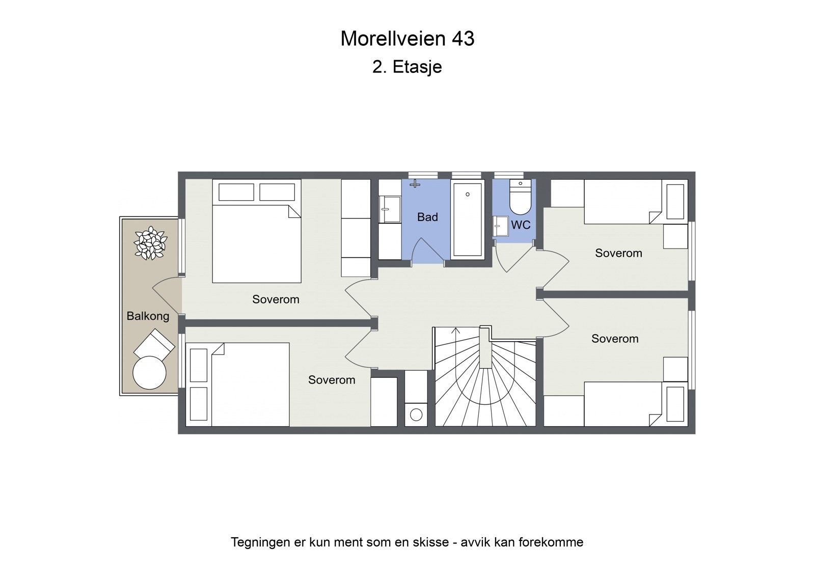 Planskisse 2.etasje Galleribilde