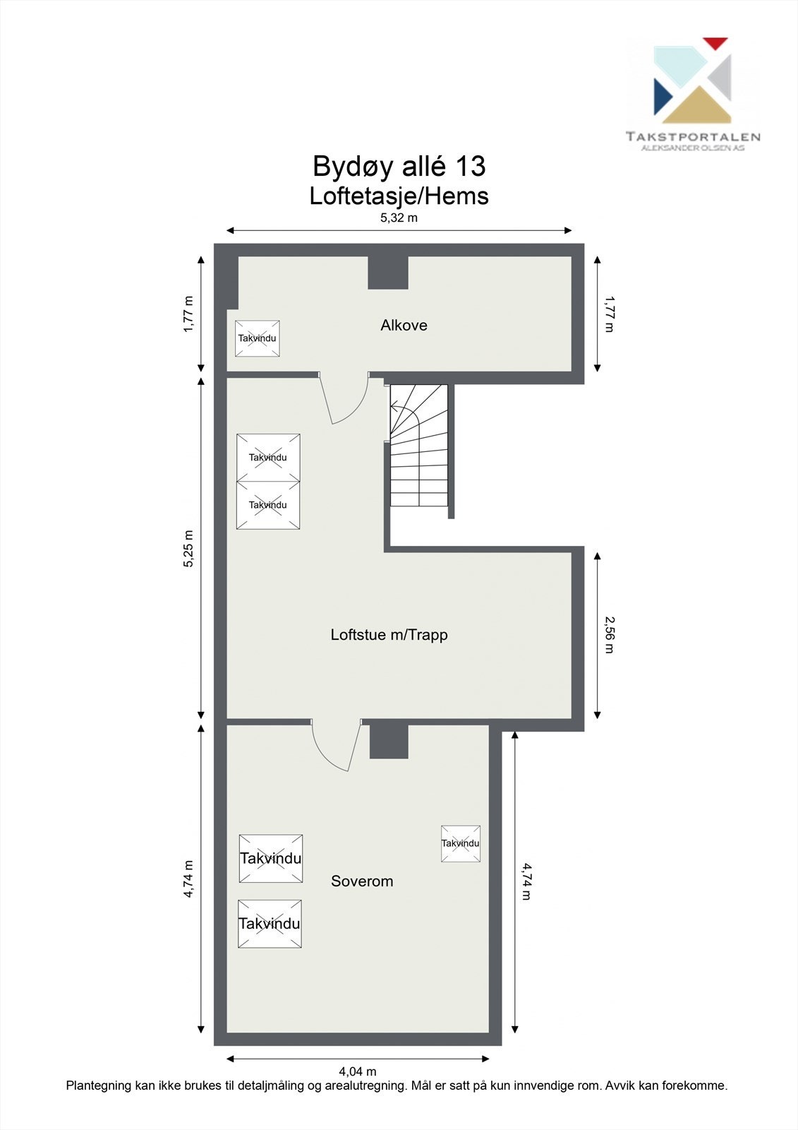 Plantegning loftetasje Galleribilde