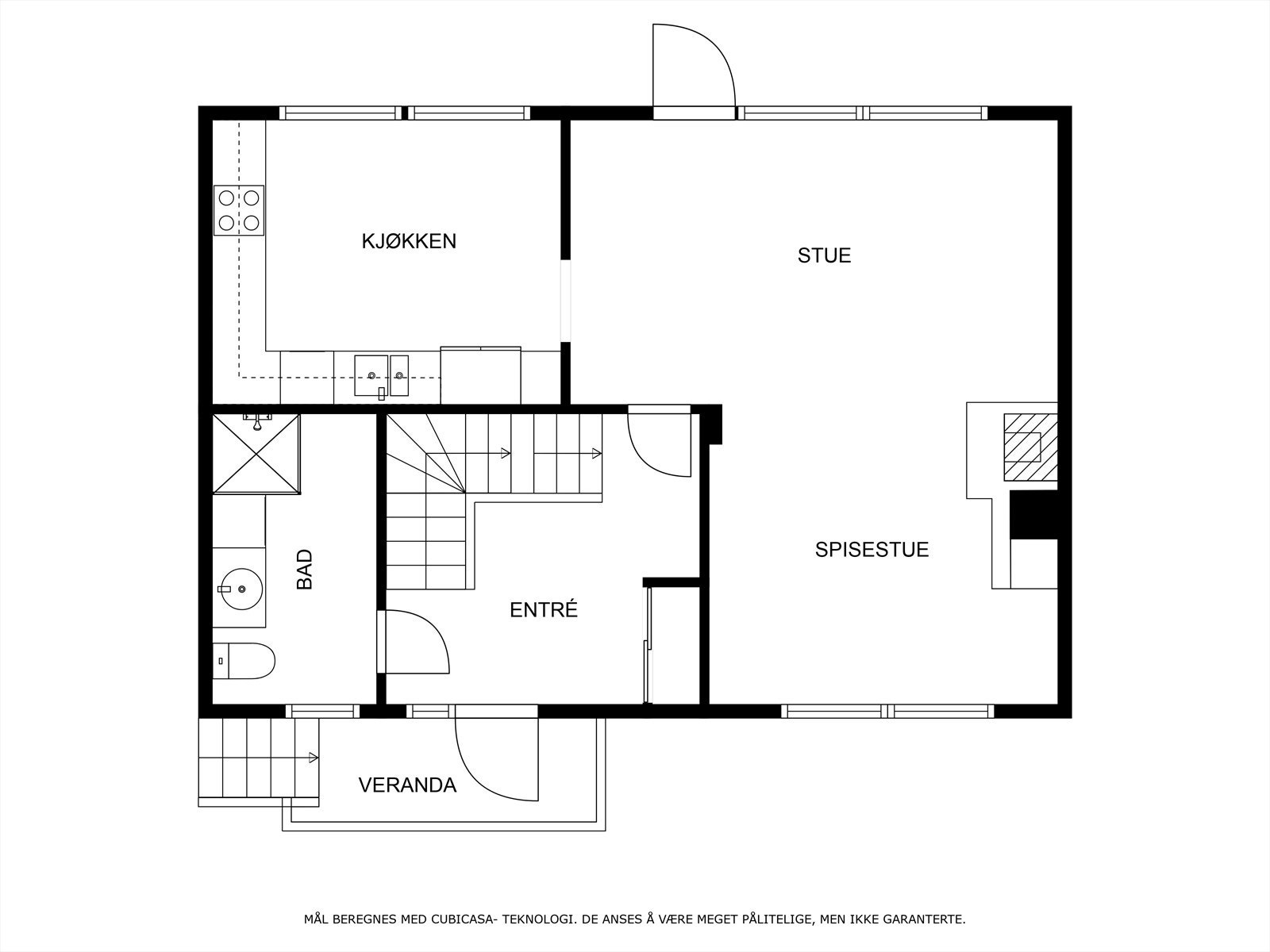 Planløsning 1. etasje. Galleribilde