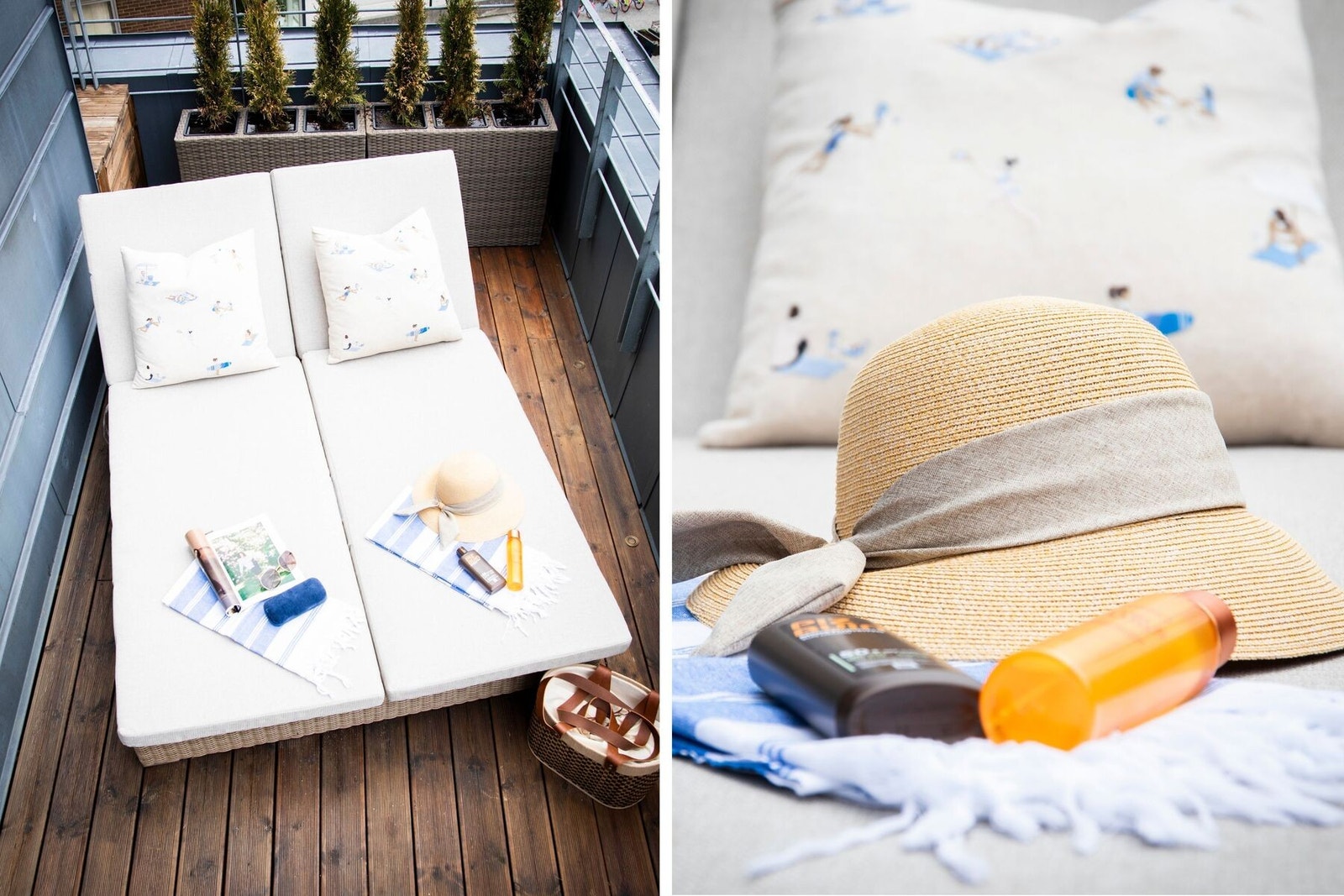 Collage terrasse. Få leiligheter på Solsiden kan skilte med en terrasse i denne størrelsen. Galleribilde