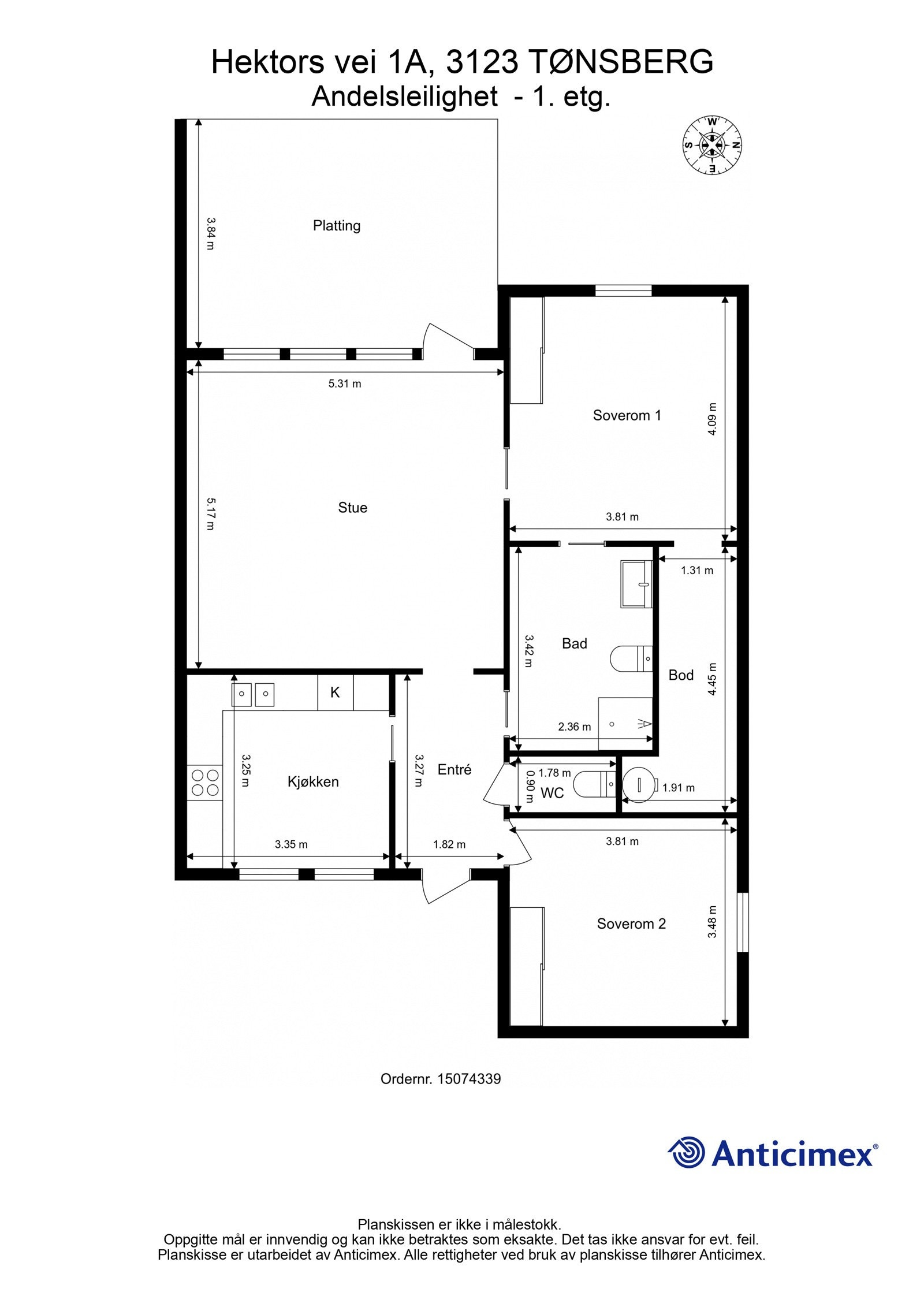 Plantegning Galleribilde