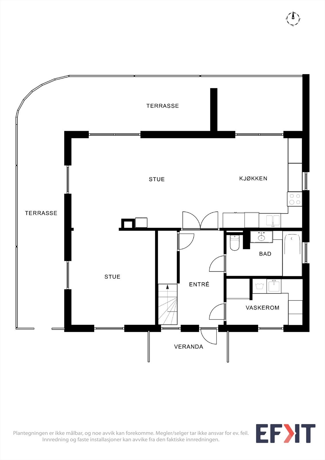 Plantegning 1. etasje Galleribilde