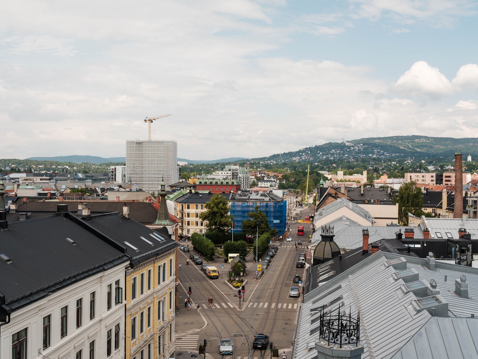 Utsikt fra felles takterrasse Galleribilde