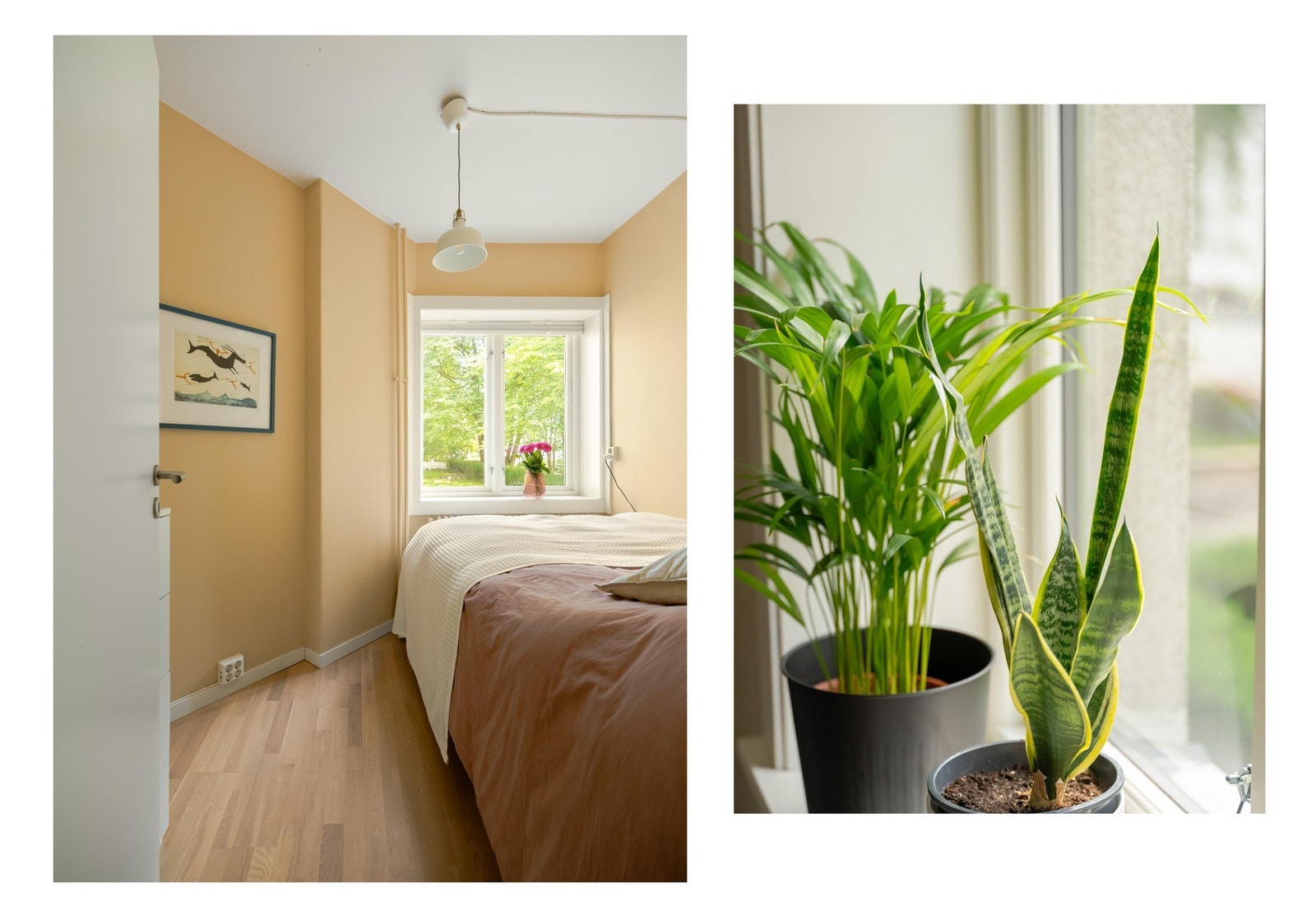 Rommet er malt i en lun og fin fargetone. Galleribilde