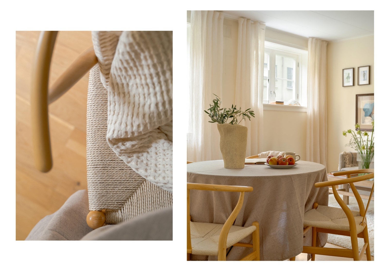 Spisebordet finner sin plass i stuen. Det er gode muligheter for langbord for større besøk. Galleribilde