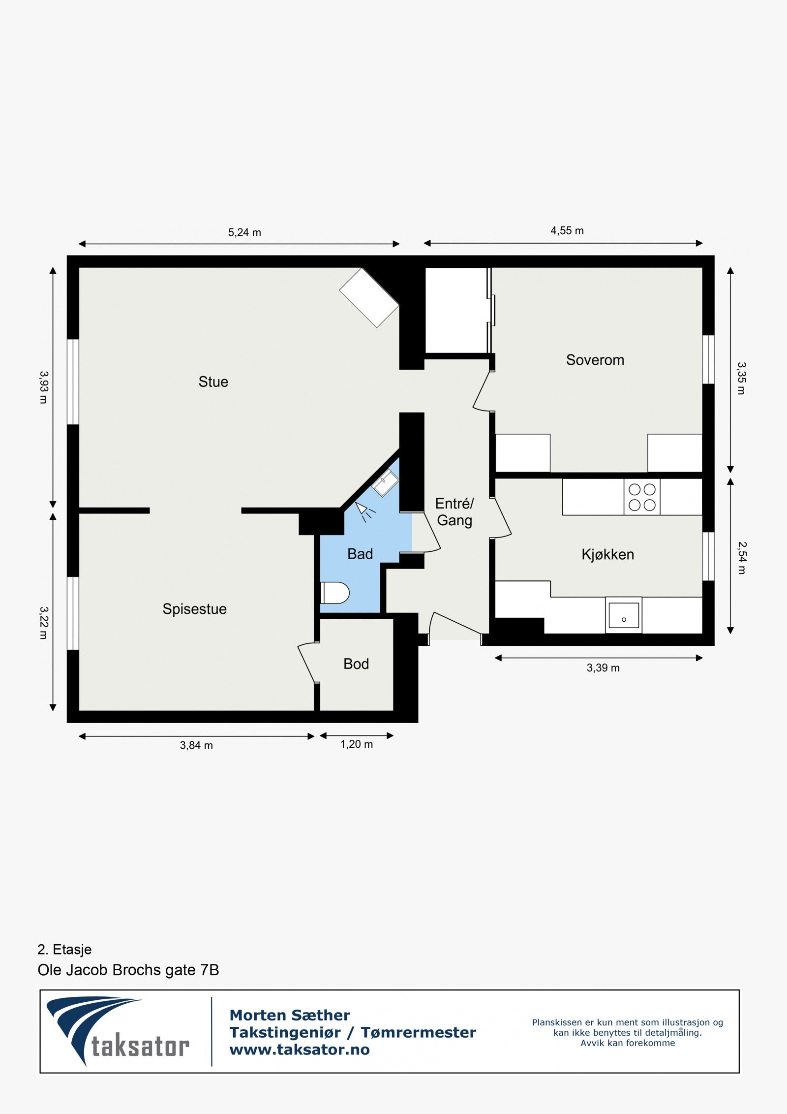 Plantegning - 2. etasje. Planløsningen er fleksibel, slik at du i stor grad kan tilpasse etter egne behov. Galleribilde