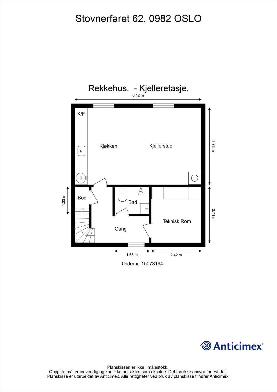 Plantegning - Kjelleretasje Galleribilde