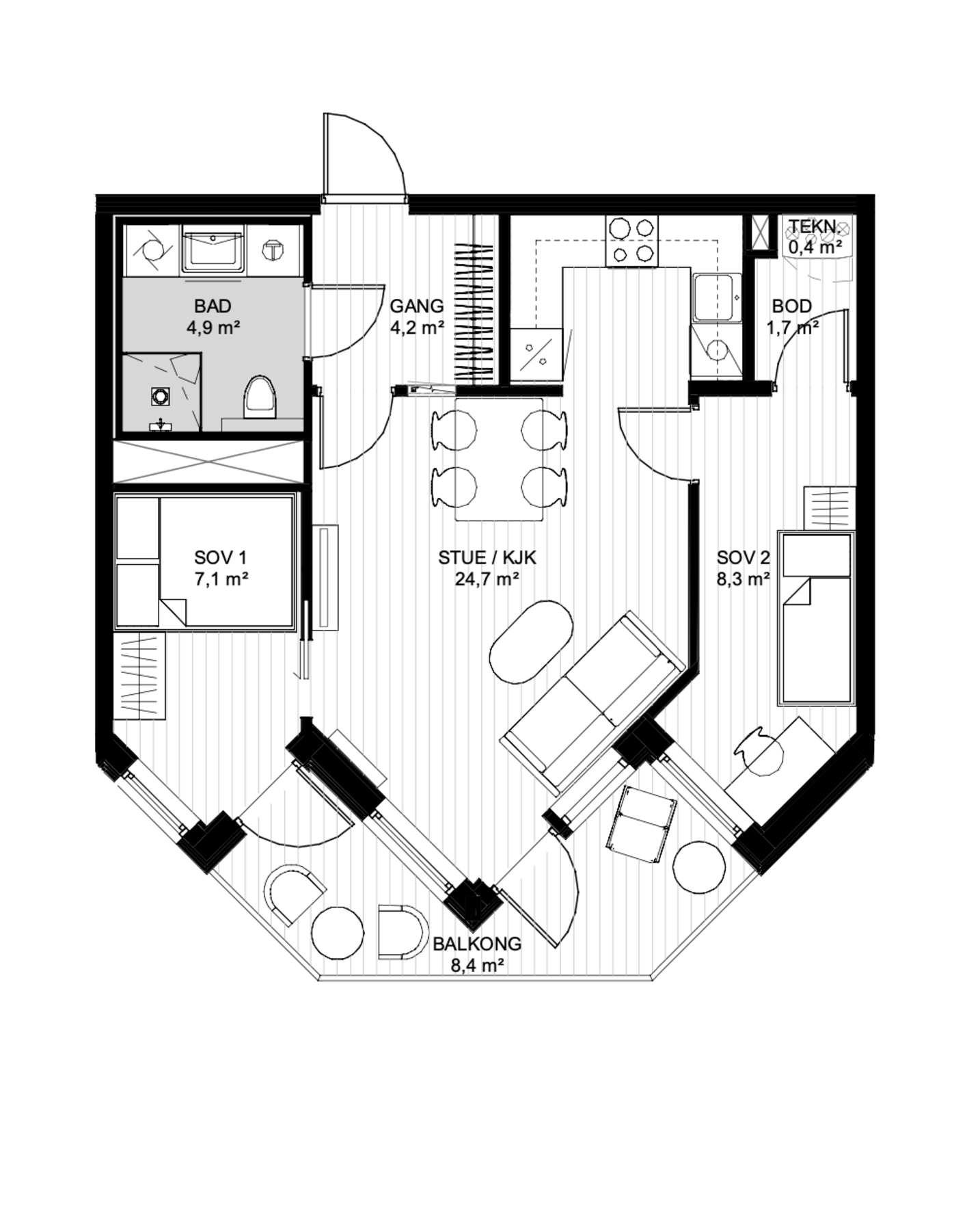 Plantegning. Galleribilde