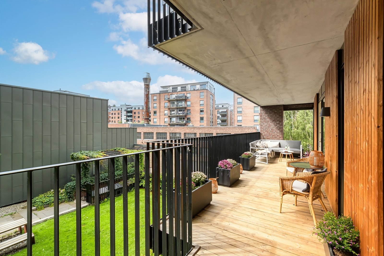 Det er gode innredningsmuligheter på balkongen Galleribilde