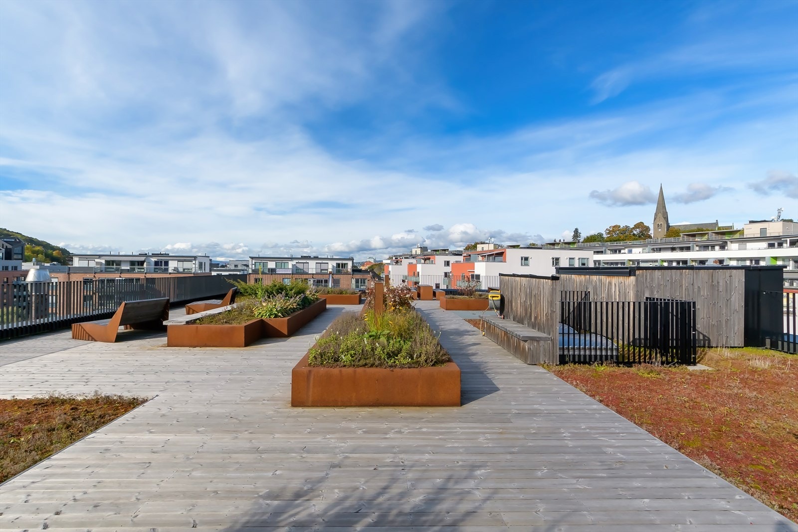 Borettslaget byr på flotte fellesarealer og idyllisk takterrasse Galleribilde