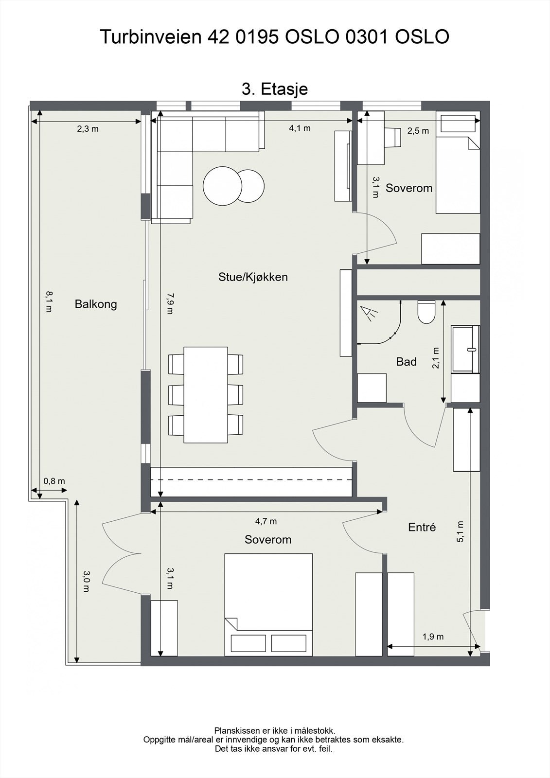 Plantegning, avvik kan forekomme Galleribilde