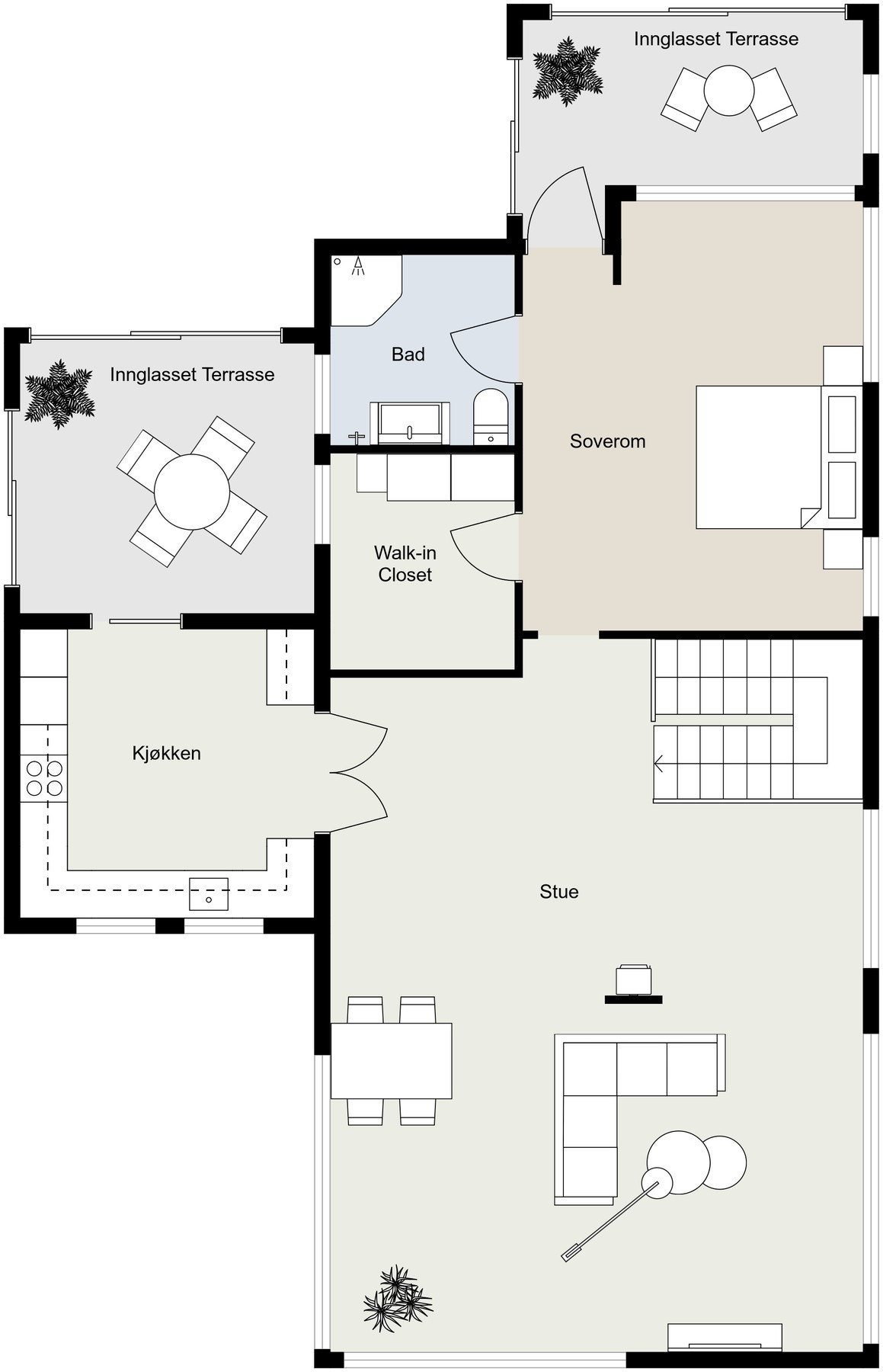 Plantegning 1 etg slik det er i dag Galleribilde