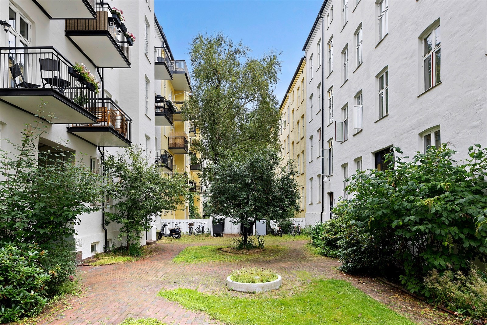 Frodig og tilbaketrukket bakgård - en grønn lunge midt på Majorstuen. Galleribilde