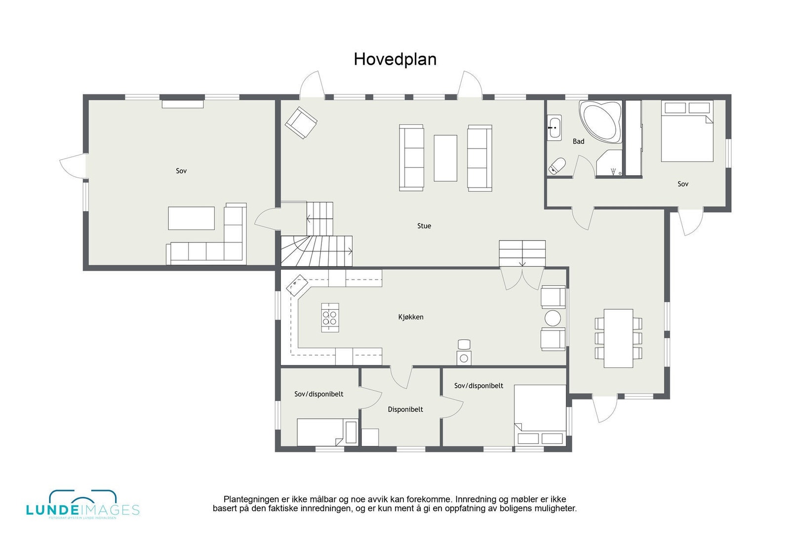 Planskisse 1. etasje - ikke målbar Galleribilde