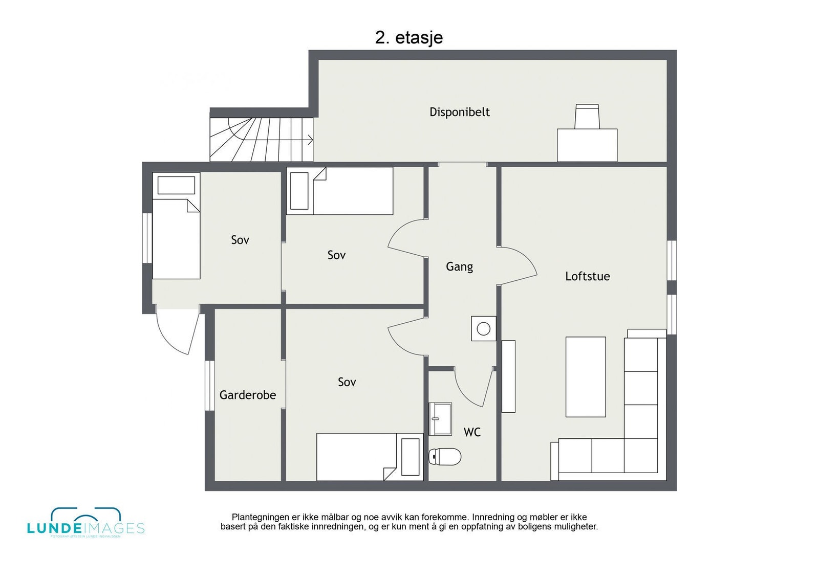 Planskisse 2. etasje - ikke målbar Galleribilde