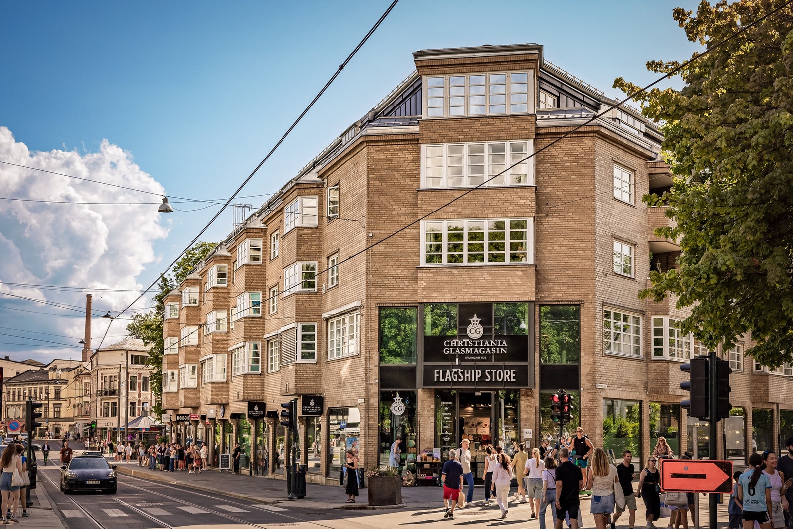 Fin beliggenhet nederst i Bogstadveien. Galleribilde