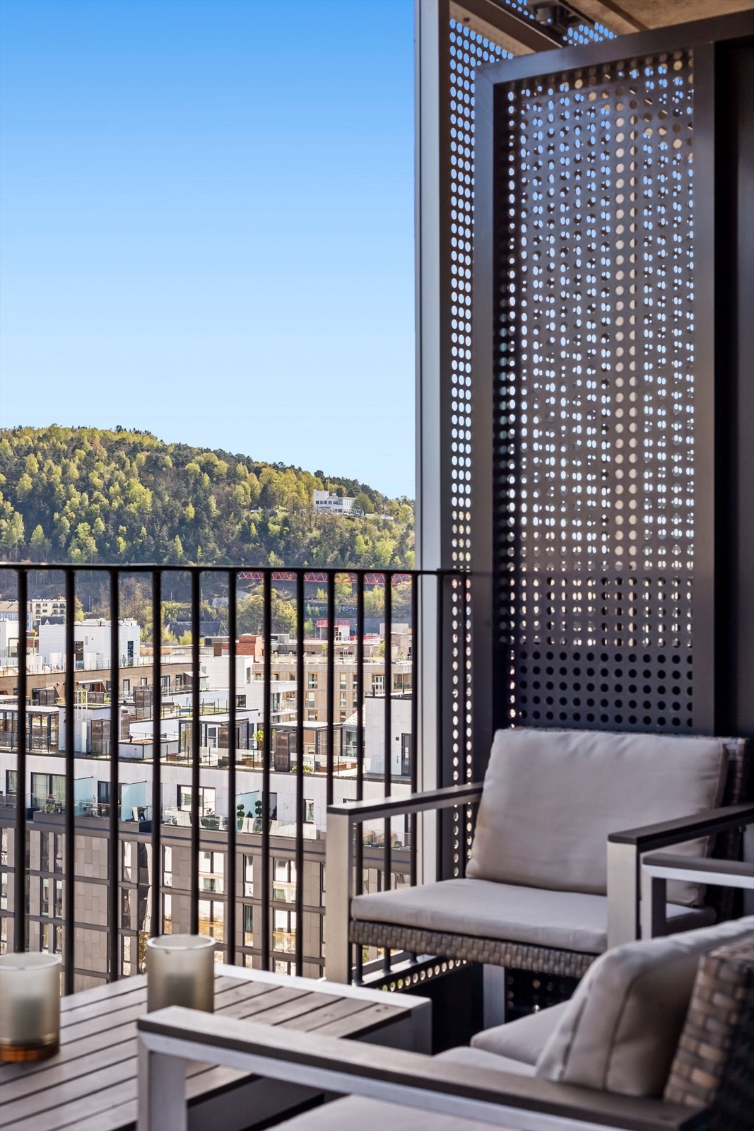 Skjermet og privat uteplass Galleribilde