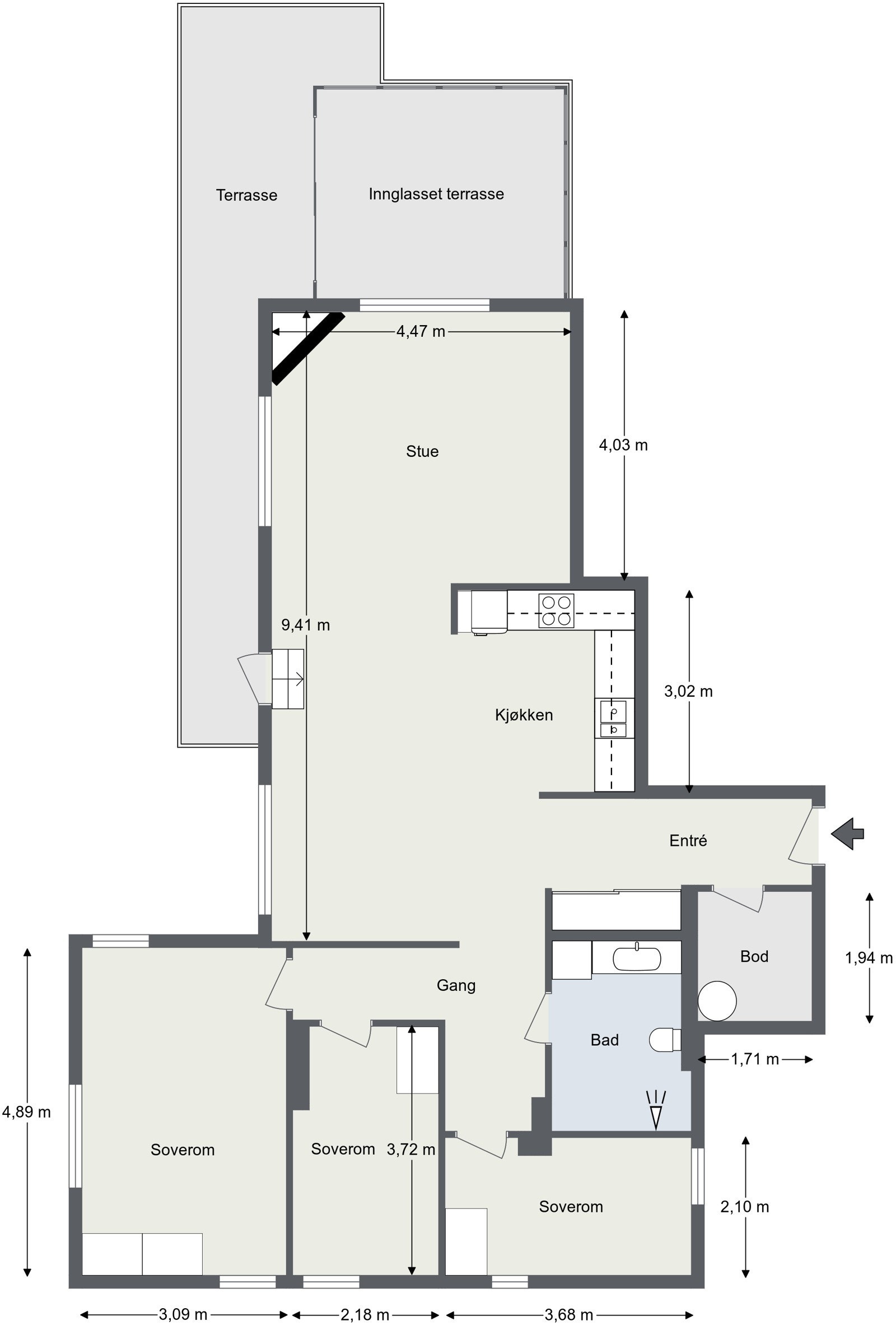 Plantegning - 4. etasje Galleribilde