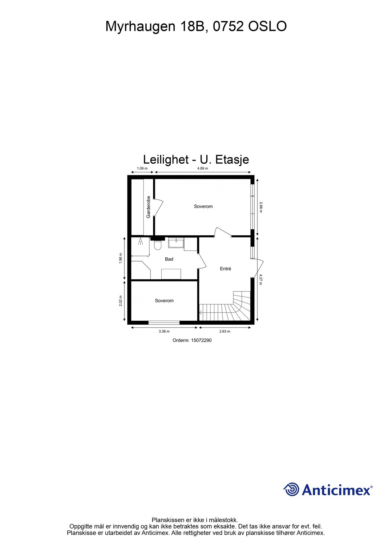1. etasje/inngangsplan. Galleribilde