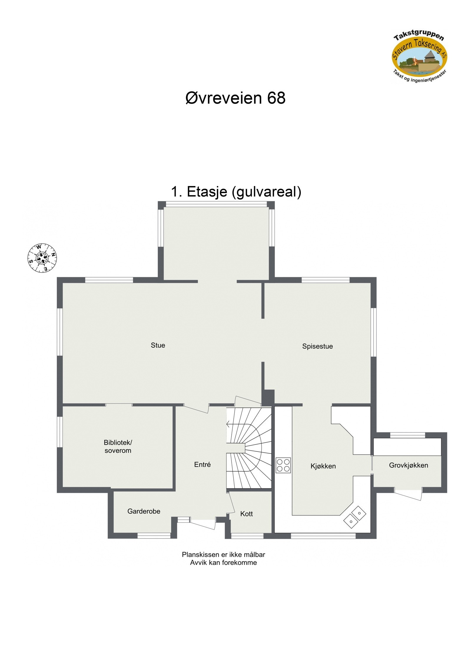 Plantegning hovedetasje Galleribilde