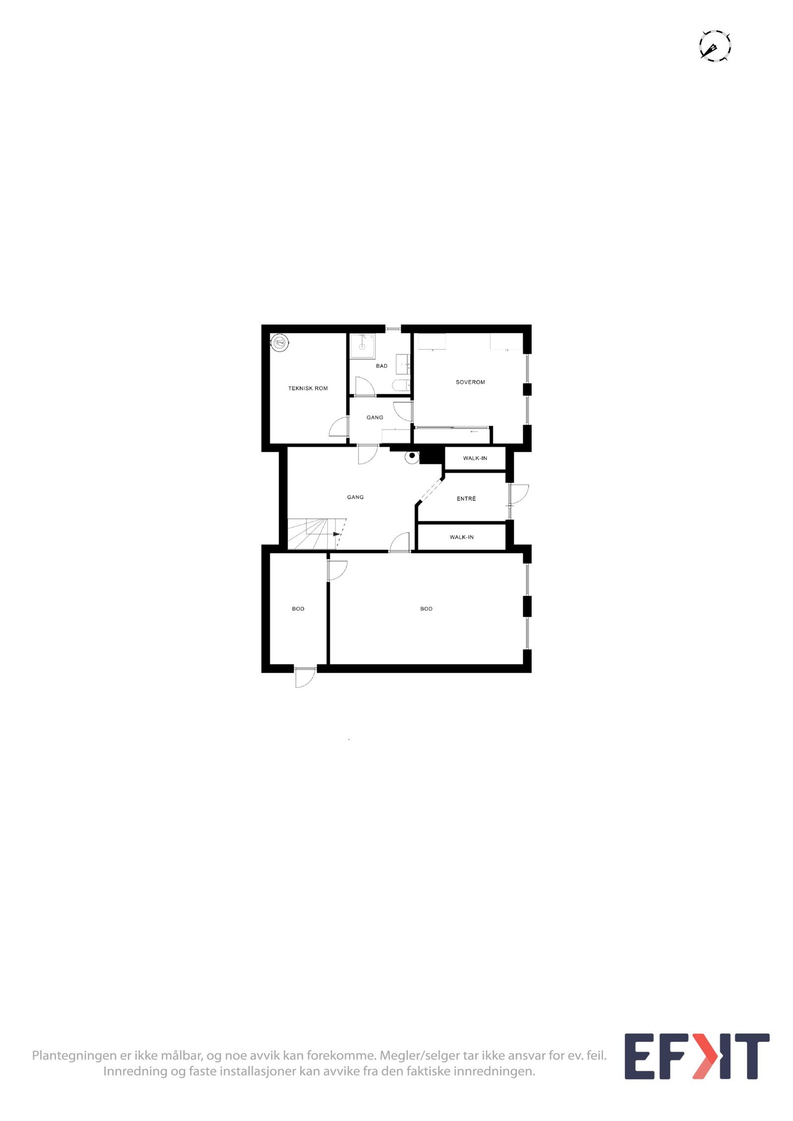 Plantegning av underetasjen | Halsteinrud Terrasse 9 | EIE eiendomsmegling Galleribilde