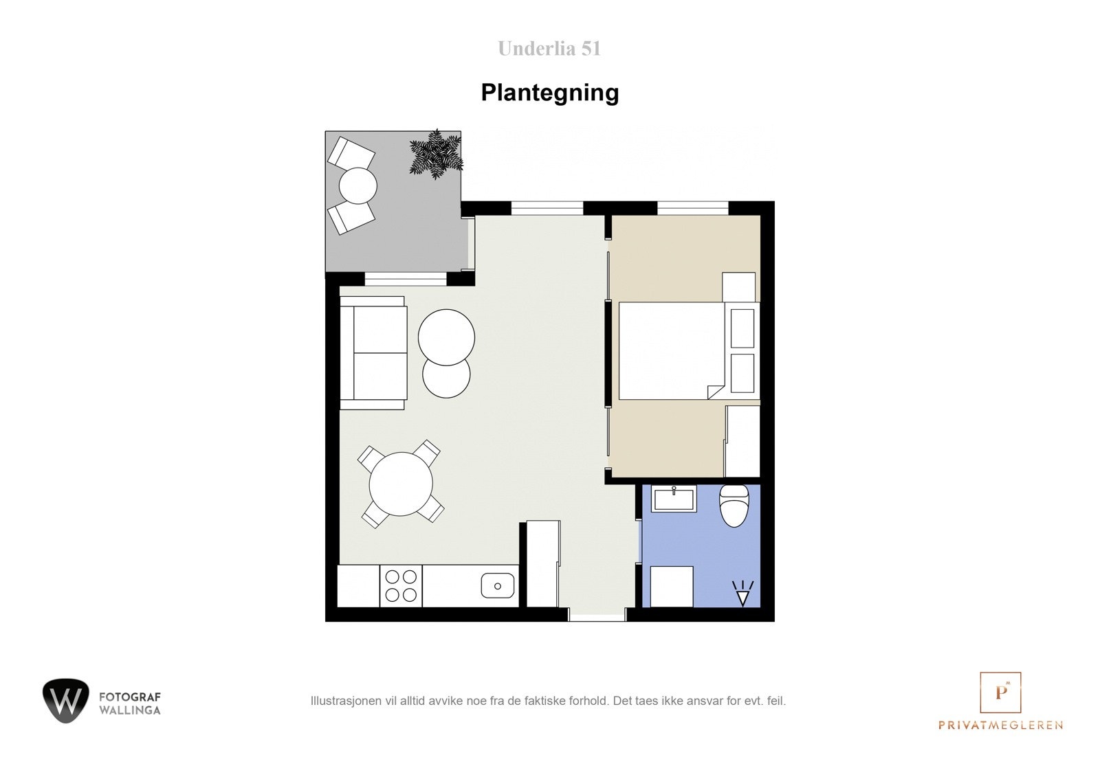 Floorplan letterhead - Underlia 51 - Plantegning - 2D Floor Plan Galleribilde