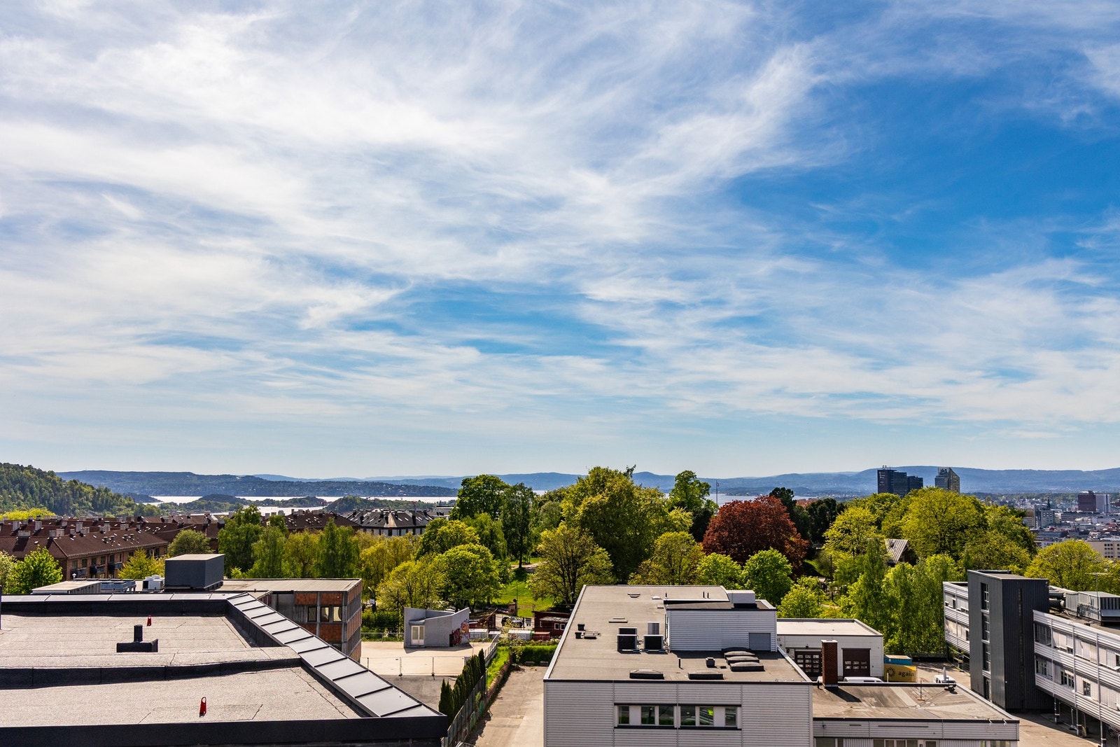 Nydelig utsikt fra takterrassen Galleribilde