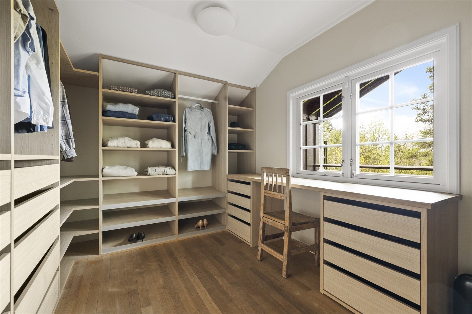 Walk in closet i tilknytning til master avdeling Galleribilde