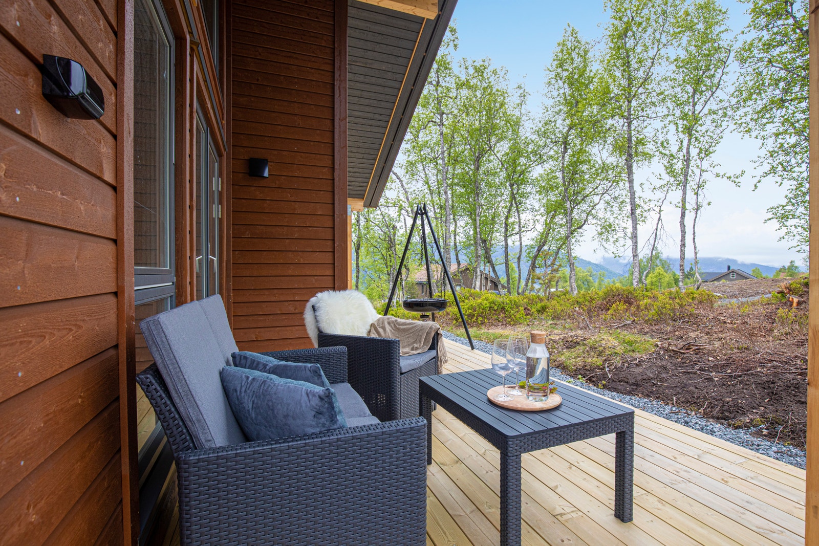 Uteplass
Interiørbildet er fra utstillings hytten som er 100% lik denne hytten Galleribilde