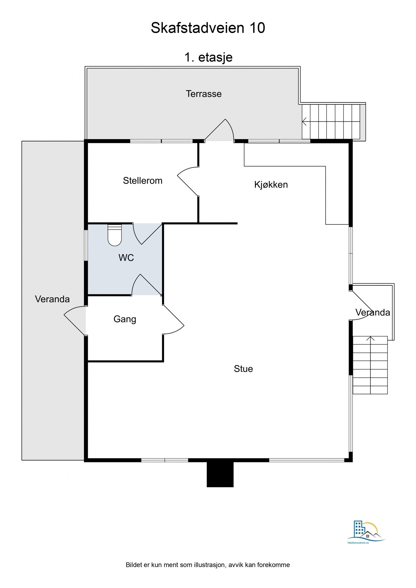 Planskisse første etasje Galleribilde