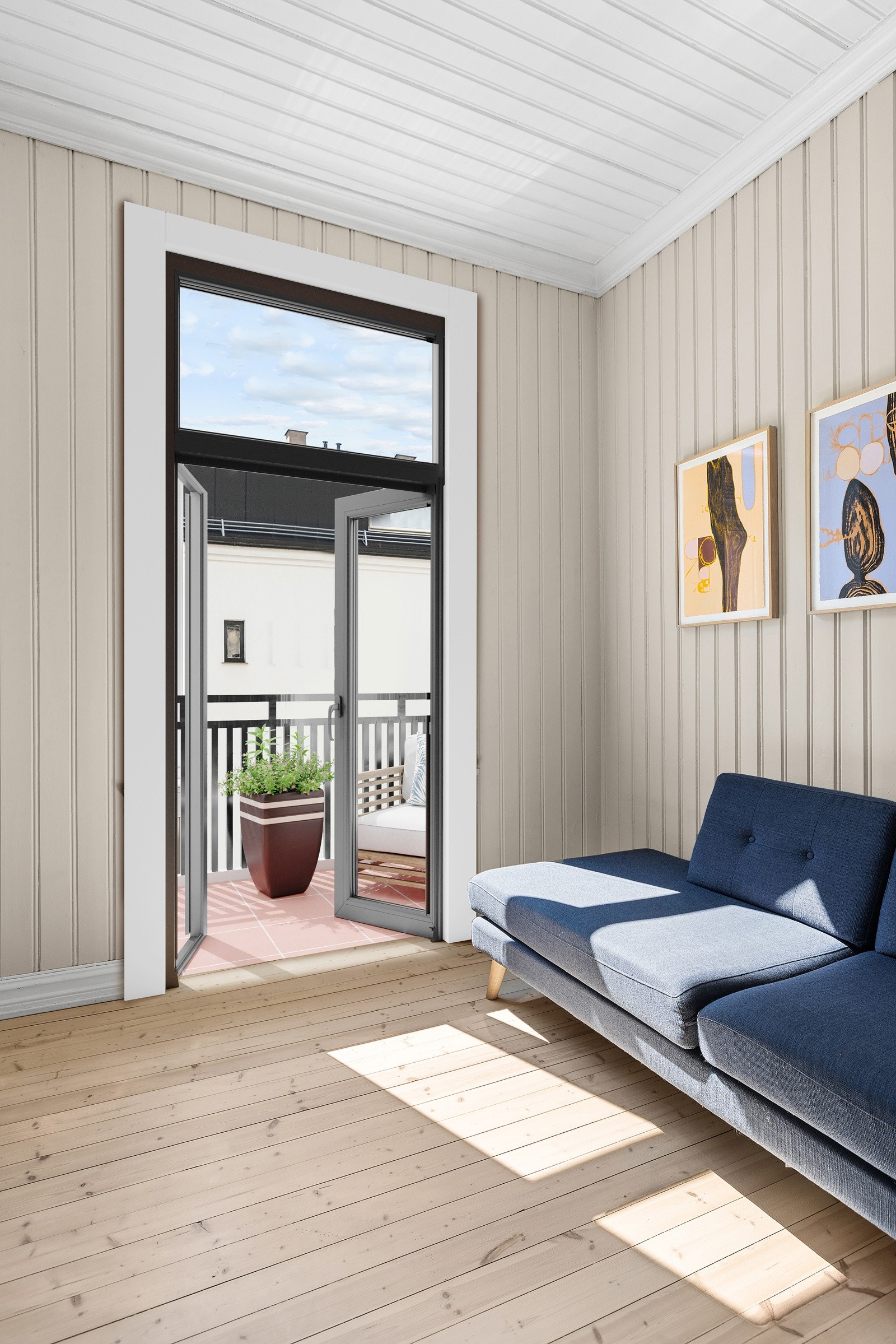 Illustrasjonsbilde! Sameiet har et pågående balkongprosjekt i bakgård, og leiligheten vil få en solrik balkong. Planlagt ferdigstillelse i løpet av oktober 2025. Galleribilde