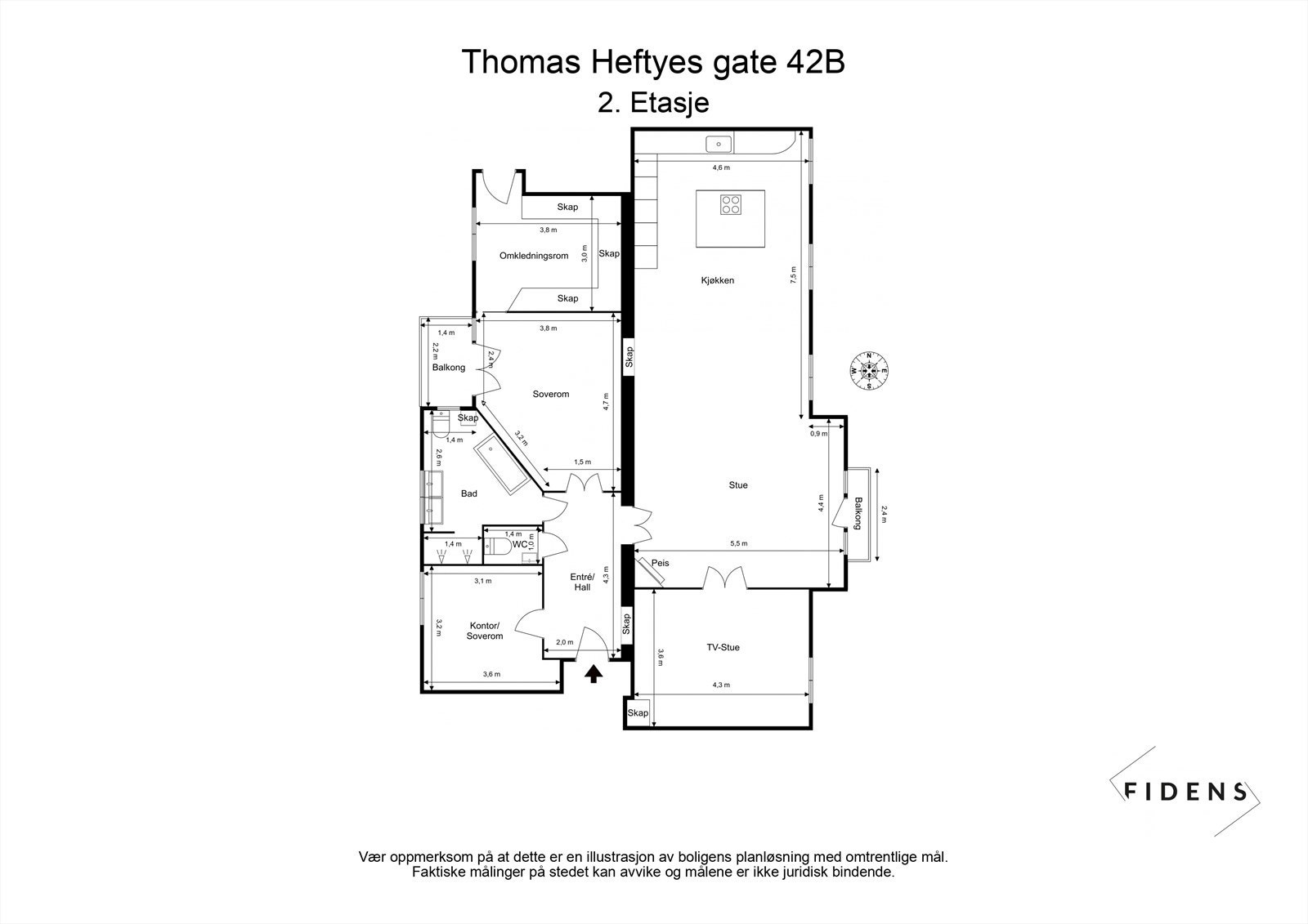 Thomas Heftyes gate 42B - 2. Etasje. Galleribilde