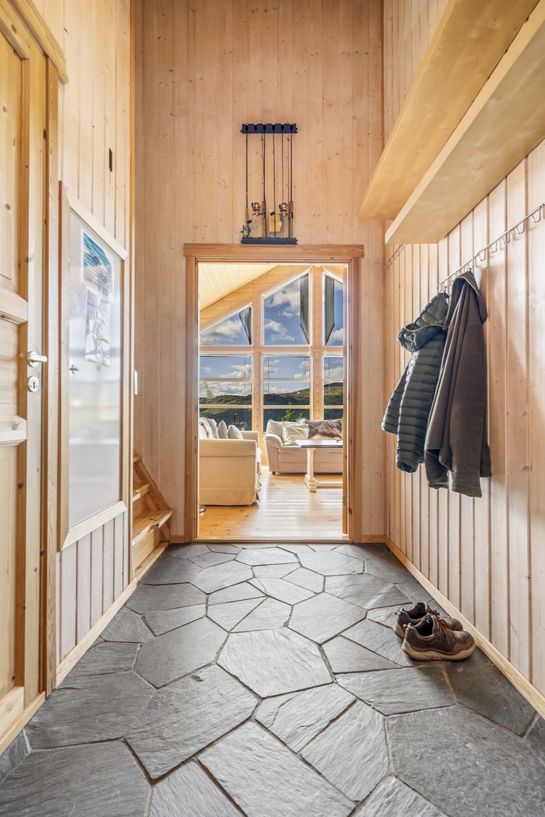 Skiferbelagt gang med varmekabler Galleribilde