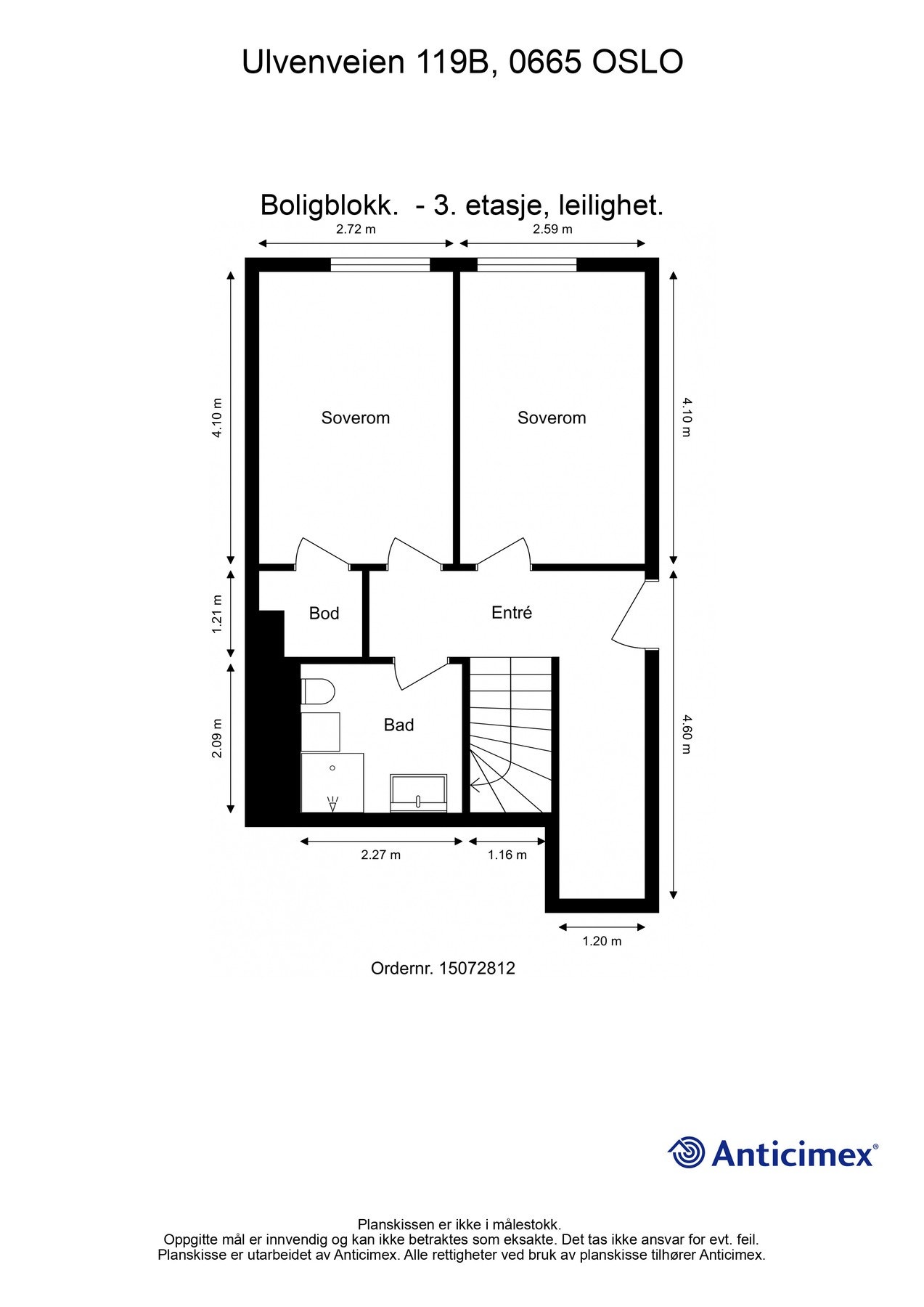 Plantegning 3. etasje. Galleribilde