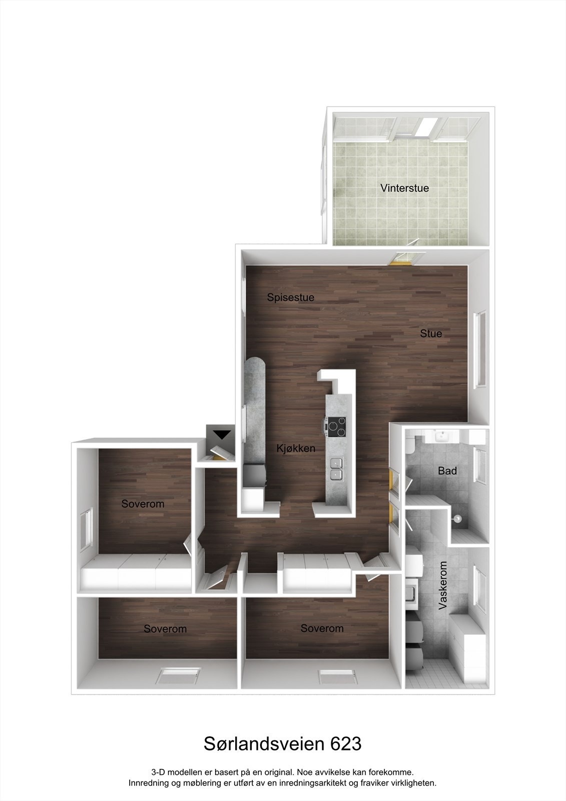 Planskisse bolig Galleribilde