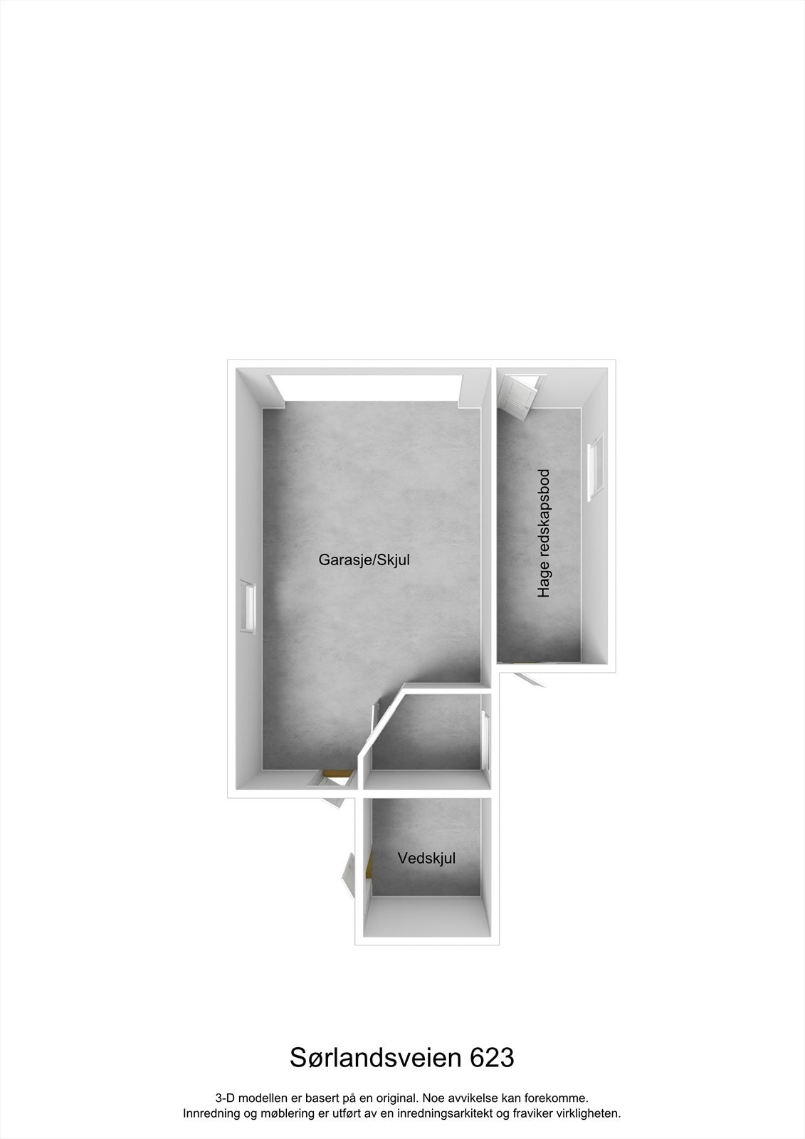 Planskisse uthus/garasje Galleribilde