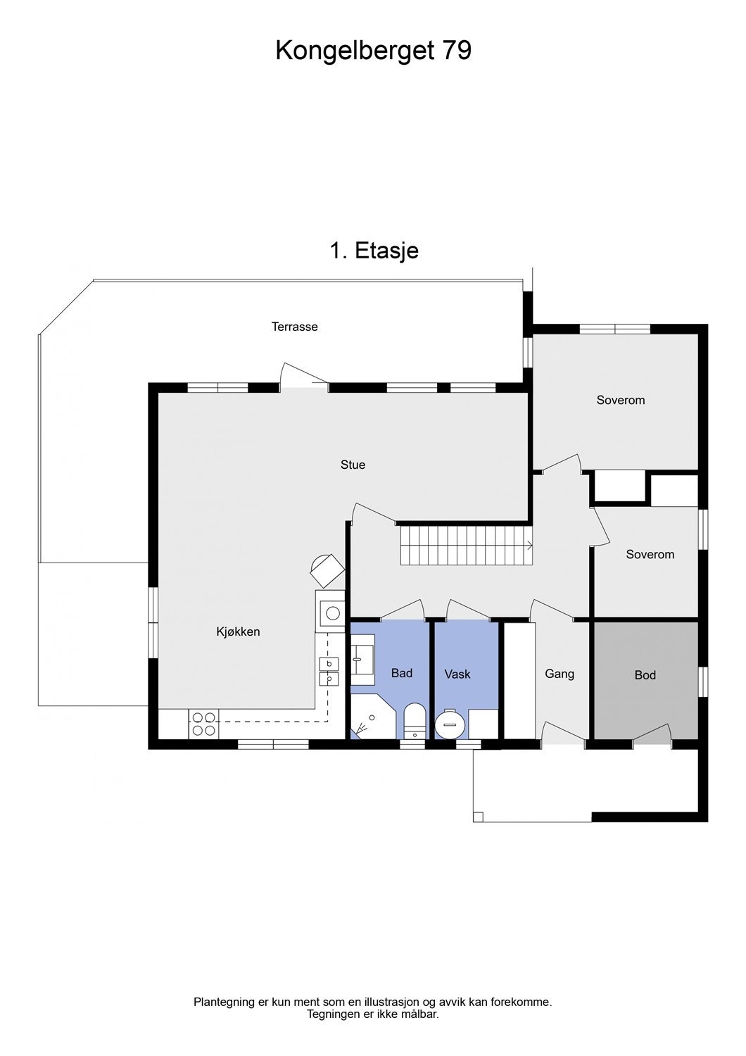 Plantegning hovedetasje Galleribilde