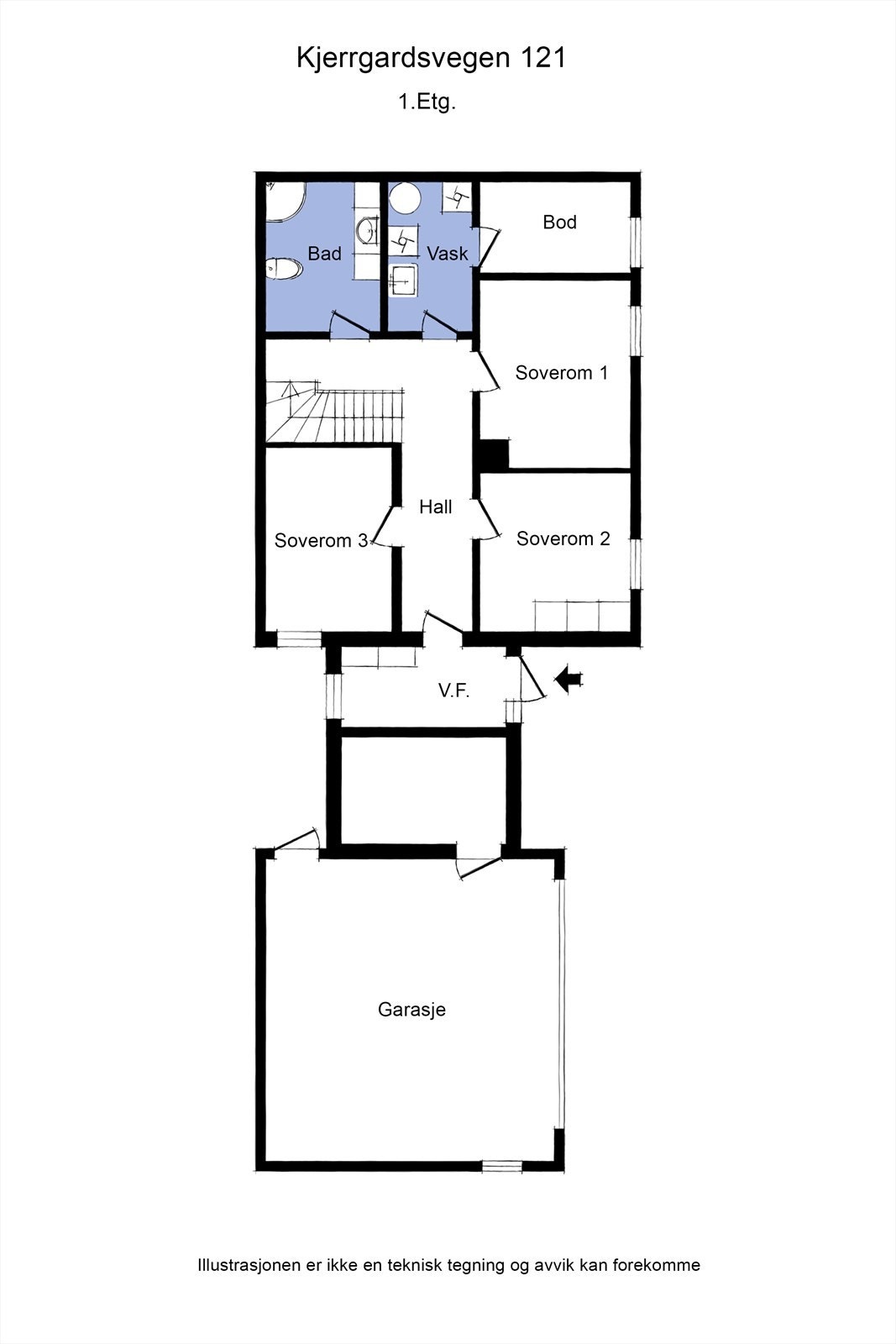 Plantegning første etasje. Galleribilde