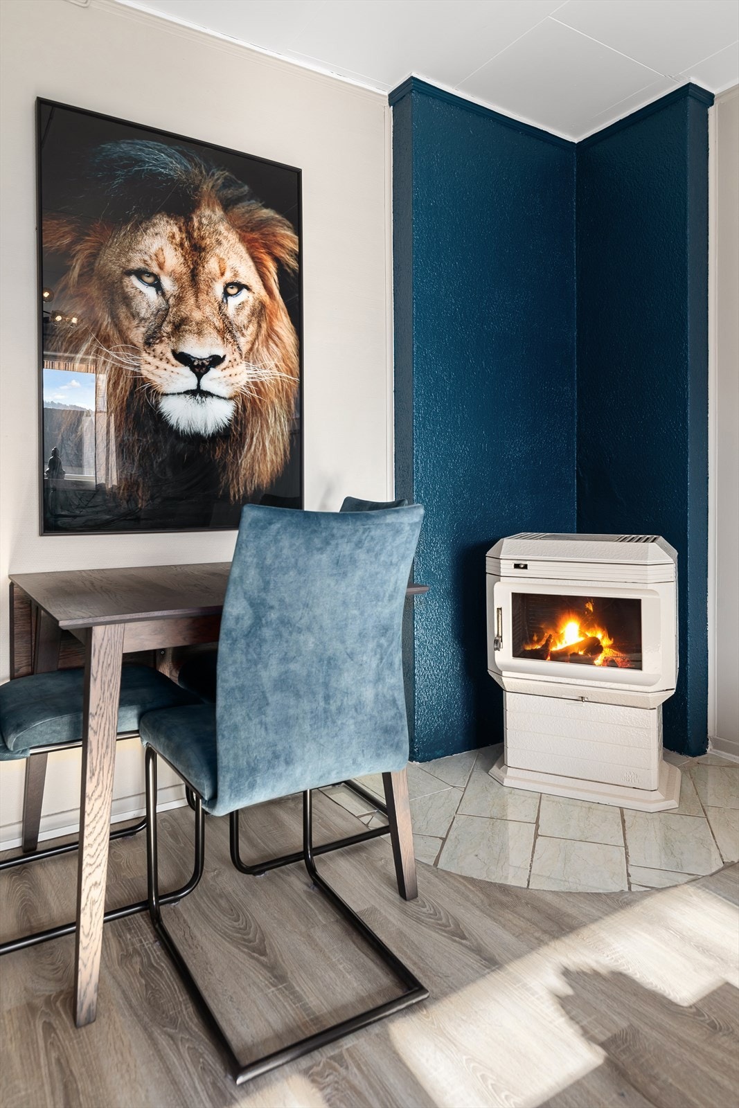 Peisovn som bidrar til en lun og hyggelig atmosfære Galleribilde