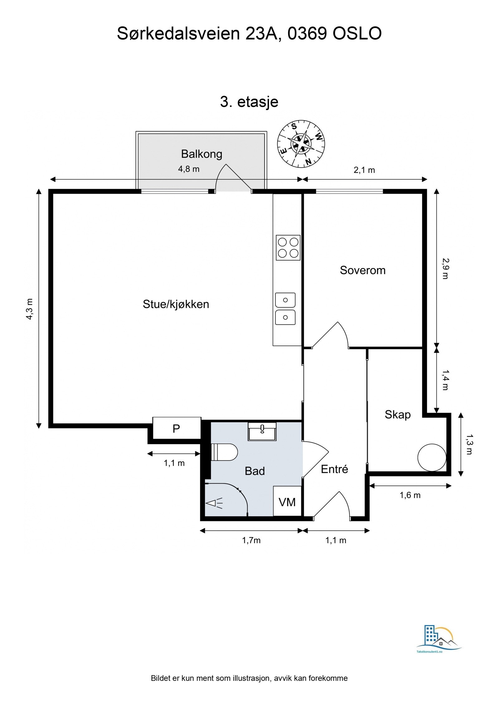 - Leiligheten disponerer en kjellerbod på ca. 5kvm samt en loftsbod med gulvareal på ca. 7kvm - Galleribilde