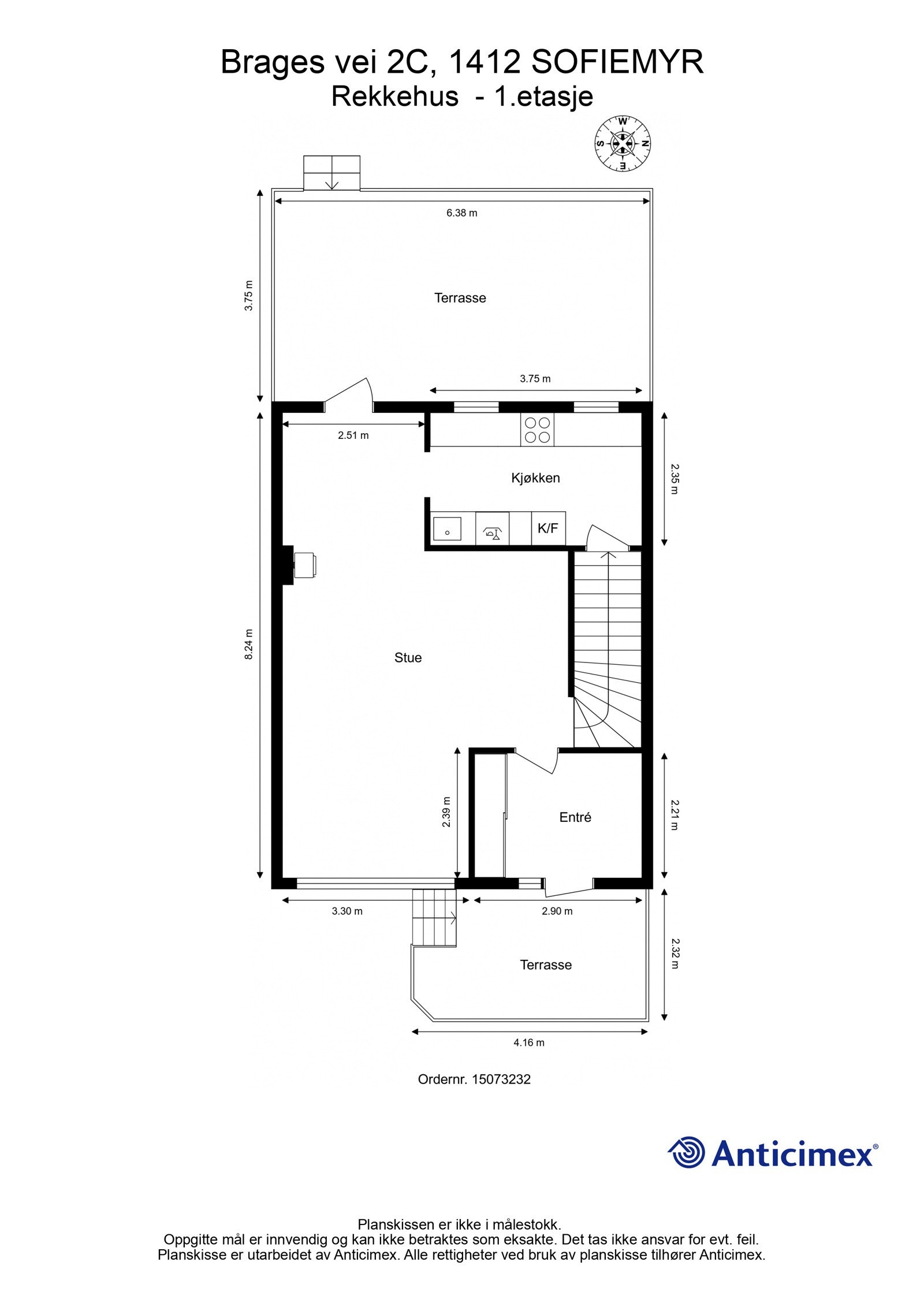 Plantegning 1. etasje Galleribilde