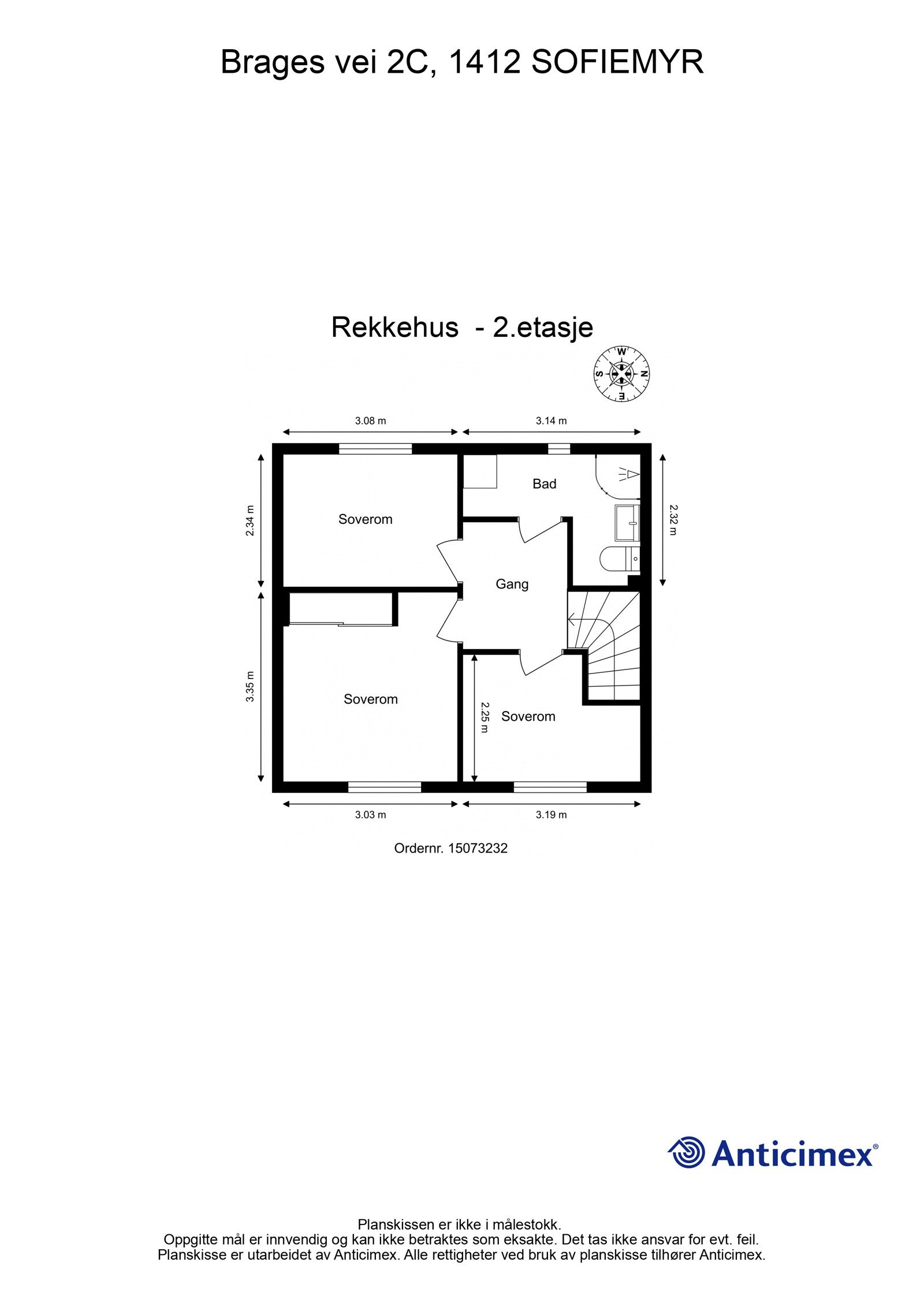 Plantegning 2. etasje Galleribilde