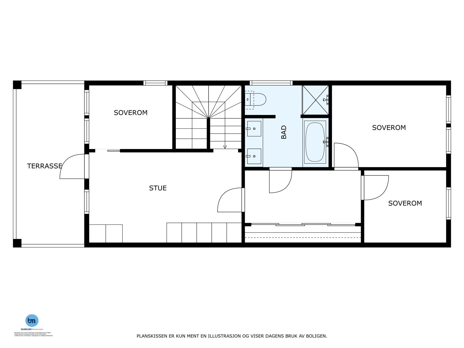 Planløsning 3.etg. Galleribilde